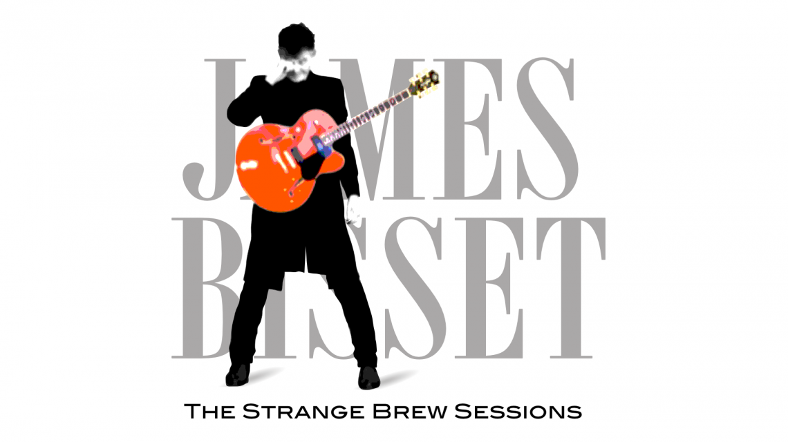 Strange Brew Sessions EP cover art featuring James with a big orange guitar and rubbing his eye